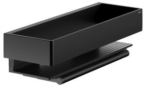 Keuco Edition 11 - Košík do sprchy s integrovanou stierkou na sklo 300 x 95 mm, čierna matná 11159370000