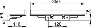 Keuco Reva - Polička do sprchy s integrovanou stierkou na sklo a háčikom 350x116 mm, biela matná 12859510000