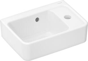 Hansgrohe Xanuia Q - Umývadielko na stenu 360x250 mm s otvorom pre batériu a prepadom, biela 60129450
