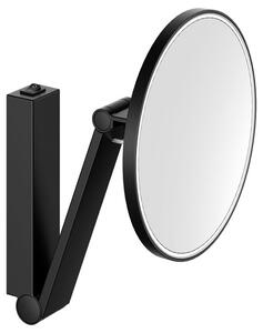 Keuco iLook_move - Kozmetické zrkadlo s osvetlením Ø 212 mm, kartáčovaný čierny chróm 17612139004