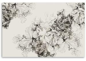 Obraz na plátně, Vintage květinový motiv - 60x40 cm