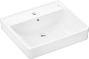 Hansgrohe Xanuia Q - Umývadlo na stenu 550x480 mm s otvorom pre batériu a prepadom, biela 60132450