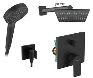 Hansgrohe set 21 - Sprchový systém pod omietku s pákovou batériou, komplet, čierna matná