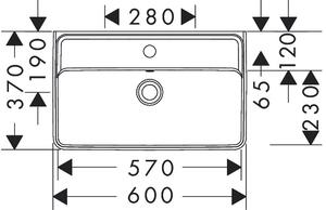 Hansgrohe Xanuia Q - Umývadlo Compact 600x370 mm, s prepadom, biela 60213450