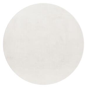 Ayyildiz , Kusový koberec Pouffy 5100 Cream kruh, 200x200 (priemer) kruh, biela, obývacia izba