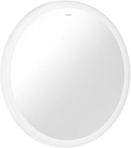 Hansgrohe Xarita Lite S - Okrúhle zrkadlo s LED osvetlením po obvode ⌀ 700 mm s nástenným vypínačom, biela matná 54966700