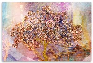 Obraz na plátně, Květiny strom života - 60x40 cm