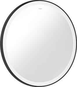 Hansgrohe Xarita Lite S - Okrúhle zrkadlo s LED osvetlením po obvode ⌀ 700 mm s nástenným vypínačom, čierna matná 54966670