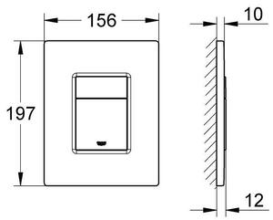 GROHE Rapid SL Projekt - Inštalačný systém pre WC, stavebná výška 1130 mm, uchýty, WC tlačidlo, chróm 38840000/set