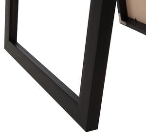 Zrkadlo stojaceho čierneho obdĺžnikového tvaru 40 x 140 cm