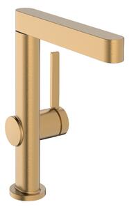 Hansgrohe Finoris - Páková umývadlová batéria 230 s otočným výtokom a odtokovou súpravou Push-Open, kartáčovaný bronz 76060140