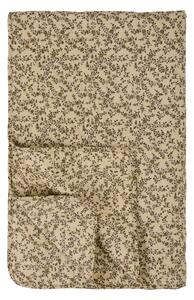 Prešívaný prehoz Cream /brown flower vines 130 × 180 cm