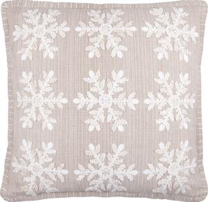 Poťah na vankúš s výšivkou Snowflake 50 × 50 cm