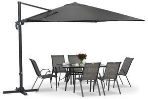 Záhradný slnečník Garden Point antracit Siena 3x3 m