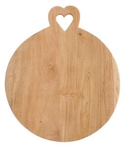 Dřevěné prkénko Heart/Round Ø 25 cm