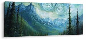 Obraz - Krajina s nádychom Van Gogha (120x50 cm)