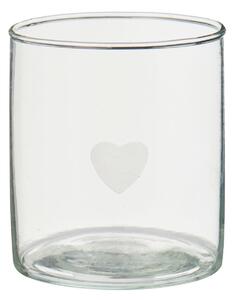 Sklenený svietnik Clear/Heart