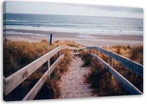 Obraz na plátně Cesta na pláž Duny Moře - 100x70 cm