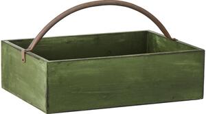 Drevený box s kovovým uchom Green