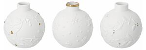 Porcelánová vánoční váza Bulb – set 3 ks