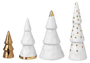 Porcelánová dekorace Tree – set 4 ks