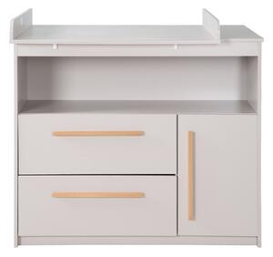 Svetlosivá detská komoda s prebaľovacím pultom 107x98x75 cm Lea – Roba