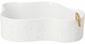 Dekorativní porcelánový podnos Gold Bird