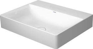 Duravit DuraSquare - Umývadlo do nábytku 600x470 mm, brúsené, bez prepadu, bez otvoru pre batériu, biela 2353600079