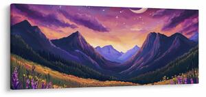 Obraz - Fialová krajina (120x50 cm)