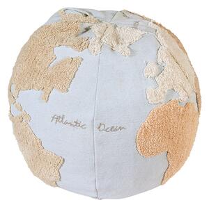 MUZZA Detský puf zemegule worldo modrý