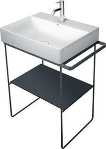 Duravit DuraSquare - Sklenená polička pre kovový podstavec, 570x380 mm, čierna 0099648400