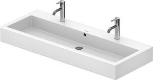 Duravit Vero - Umývadlo do nábytku 1200x470 mm, otvor pre 2 batérie, brúsené, s prepadom, WonderGliss, biela 04541200261