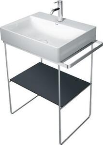 Duravit DuraSquare - Sklenená polička pre kovový podstavec, 570x380 mm, čierna 0099648400