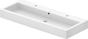 Duravit Vero - Umývadlo do nábytku 1200x470 mm, otvor pre 2 batérie, brúsené, s prepadom, WonderGliss, biela 04541200261