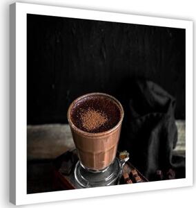 Obraz na plátně Šálek kávy Čokoláda - 40x40 cm