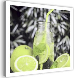 Obraz na plátně Koktejlový limetkový nápoj - 30x30 cm