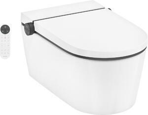 Hansgrohe LavaPura Element S - Závesná sprchová toaleta, uplná sada, AquaHelix Flush, SmartClean, HygieneEffect, biela 63021450