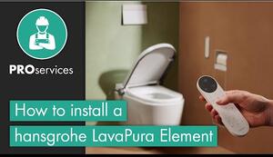 Hansgrohe LavaPura Element S - Závesná sprchová toaleta, uplná sada, AquaHelix Flush, SmartClean, HygieneEffect, biela 63021450