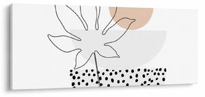 Obraz - Line art kvety N⁰3 (120x50 cm)