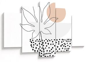 Obraz - Line art kvety N⁰3 (150x105 cm)