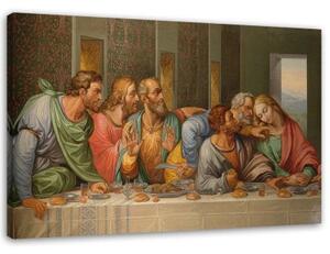 Obraz na plátně REPRODUKCE Poslední večeře - Da Vinci, - 100x70 cm