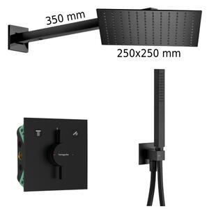 HG Set 8 - Sprchový systém pod omietku, komplet - zmiešavacia batéria, čierna matná