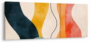 Obraz - Minimalistická farebná ilustrácia II. (120x50 cm)