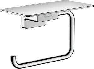 Hansgrohe AddStoris Q - Držiak na toaletný papier s poličkou, chróm 41772000