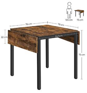 VASAGLE Jedálenský stôl Industry - 120x78x75 cm