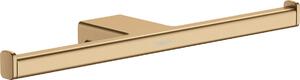 Hansgrohe AddStoris Q - Držiak na toaletný papier dvojitý, kartáčovaný bronz 41748140