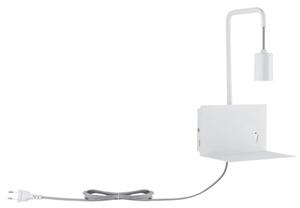 Paulmann 79812 - 1xE27/40W Nástenné svietidlo CALVANI s policou a USB, 230V, biele