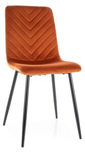 Jedálenská stolička DAREN VELVET oranžová