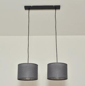 Závesný luster na lanku ALBA 2xE27/15W/230V sivý