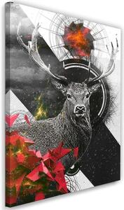 Obraz na plátně Deer Abstraktní barevné - 40x60 cm